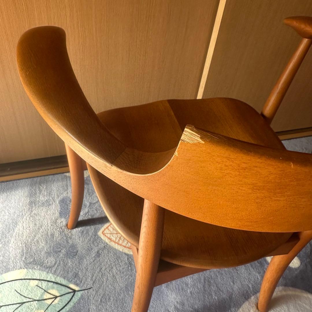 【美品】飛騨産業クレセント　CRESCENT アームチェア（板座）