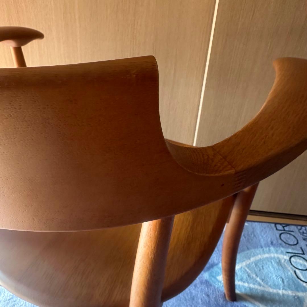 【美品】飛騨産業クレセント　CRESCENT アームチェア（板座）