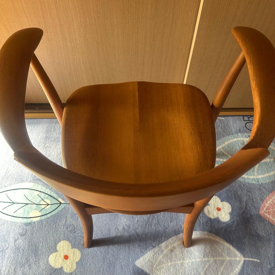 【美品】飛騨産業クレセント　CRESCENT アームチェア（板座）