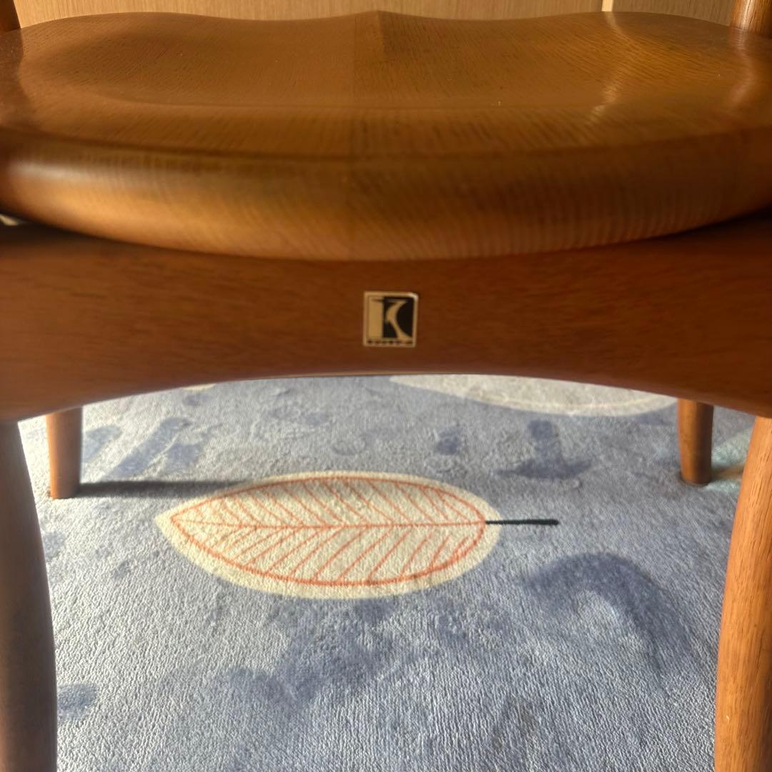 【美品】飛騨産業クレセント　CRESCENT アームチェア（板座）