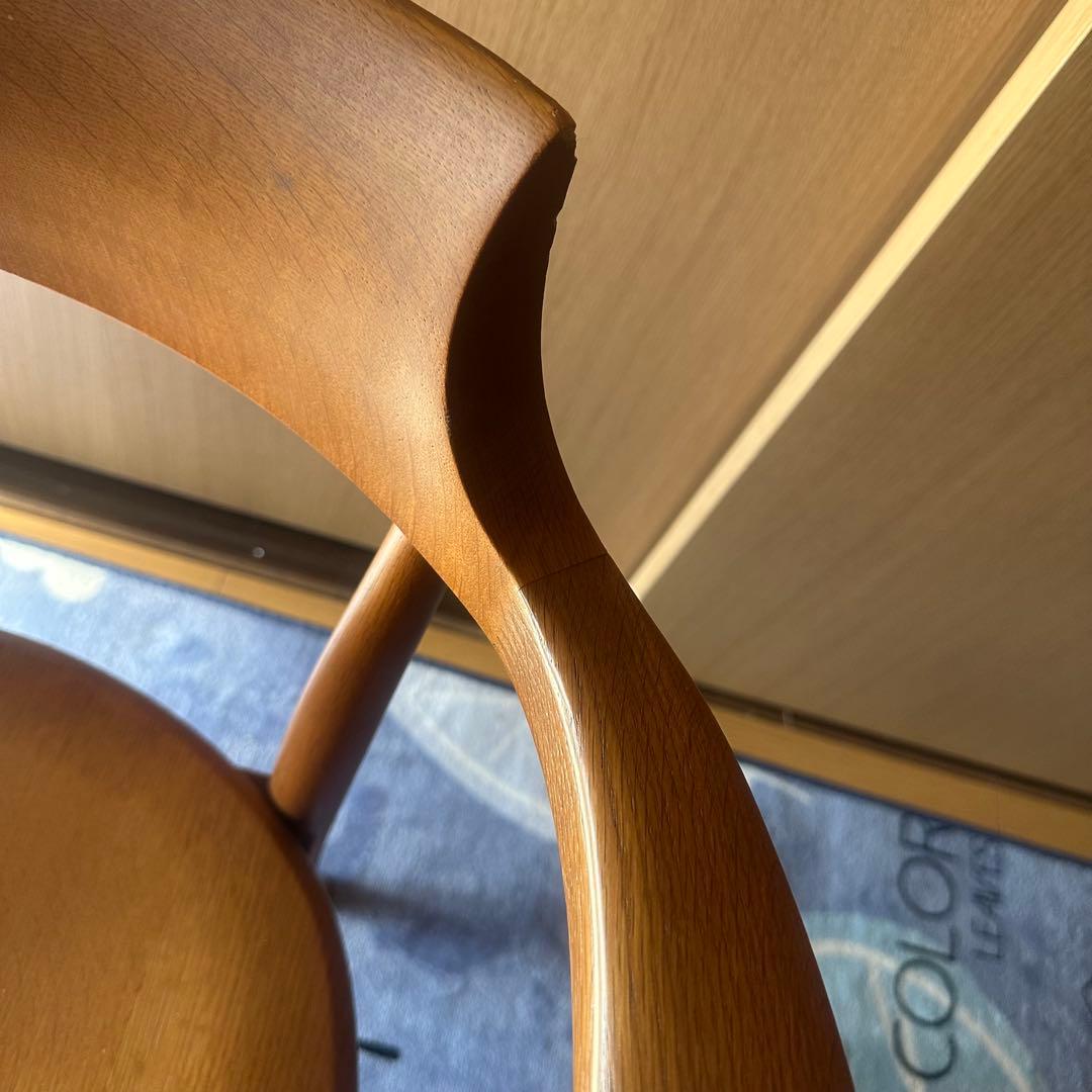 【美品】飛騨産業クレセント　CRESCENT アームチェア（板座）