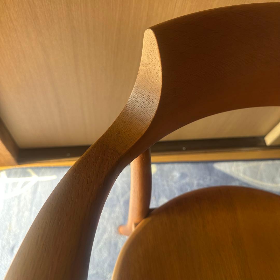 【美品】飛騨産業クレセント　CRESCENT アームチェア（板座）