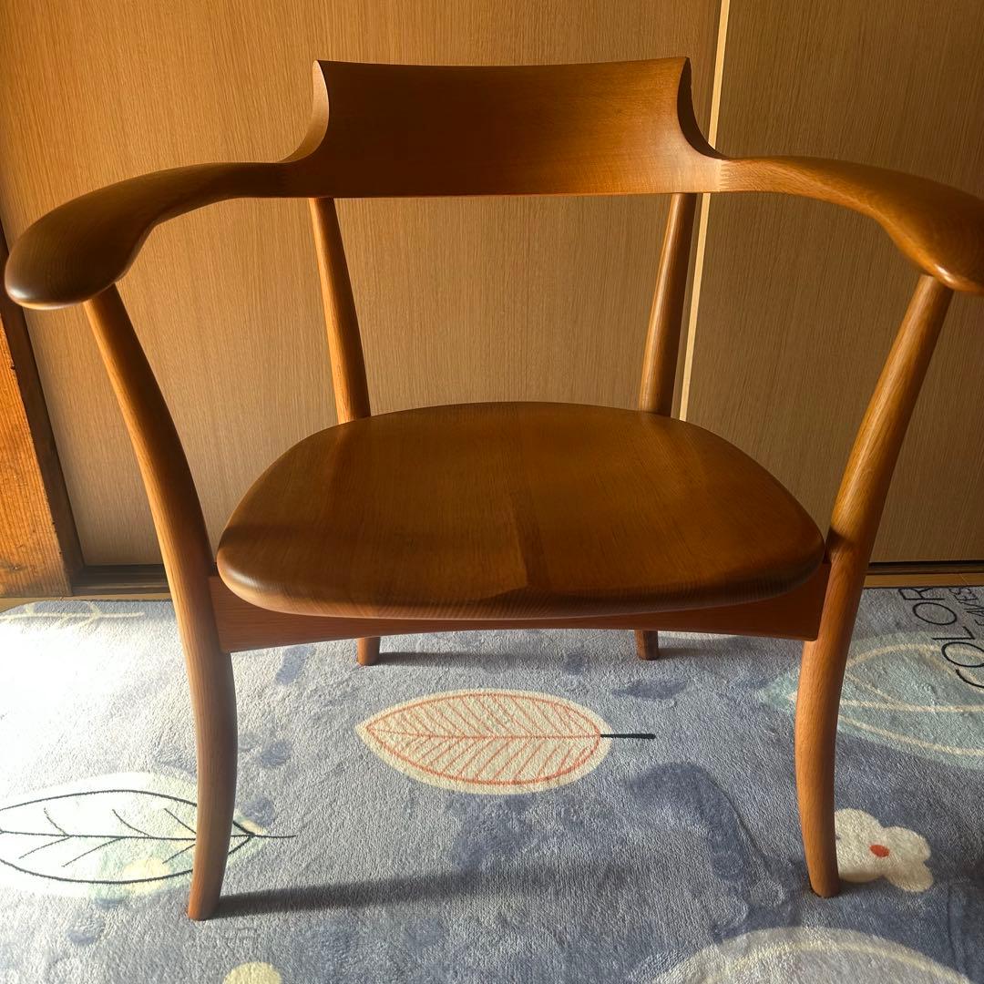 【美品】飛騨産業クレセント　CRESCENT アームチェア（板座）