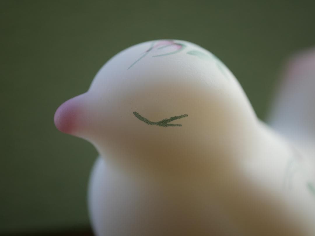 フェントン ペイント付き小鳥フィギュリン （９５周年記念・タグ無し）