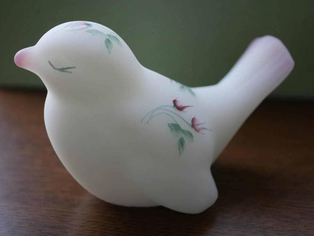 フェントン ペイント付き小鳥フィギュリン （９５周年記念・タグ無し）