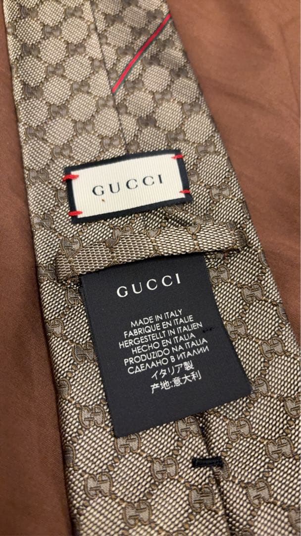 超美品✨GUCCI グッチ gg柄 ネクタイ ゴールド