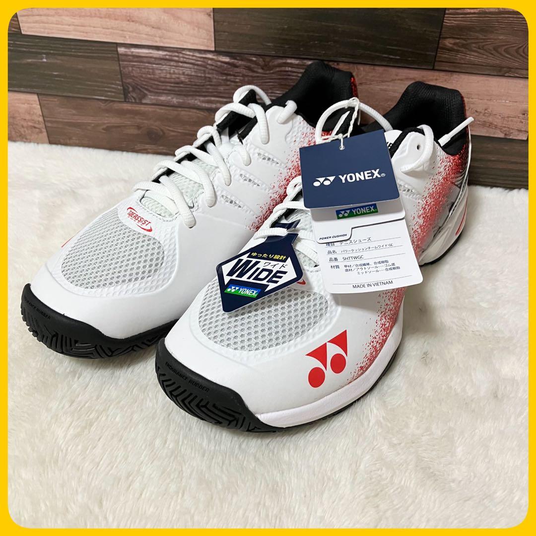 新品同様 YONEX テニスシューズ 26.0 パワークッションチームワイドGC