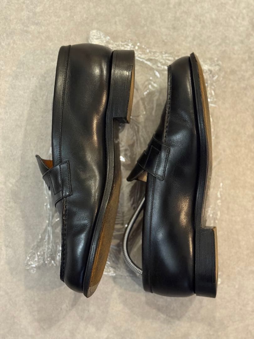 J.M. WESTON 180 ローファー ボックスカーフ 旧ロゴ 7F ワイド