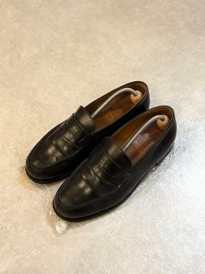 J.M. WESTON 180 ローファー ボックスカーフ 旧ロゴ 7F ワイド