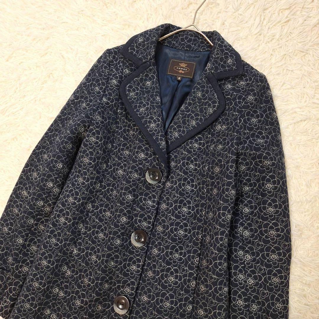 美品✨️TOCCA トッカ 花柄ロングコート 総刺繍 アウター 総柄 ボタン