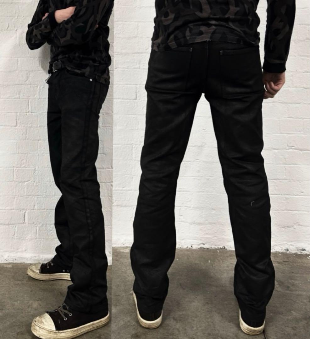 あ*様 GOAR STRAPPED STRAIGHT OIL PANTS