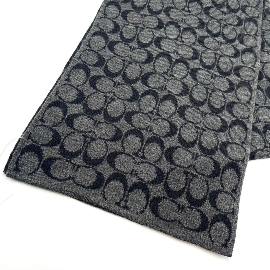 ◆新品 COACHシグネチャー リバーシブル マフラー ユニセックス◆