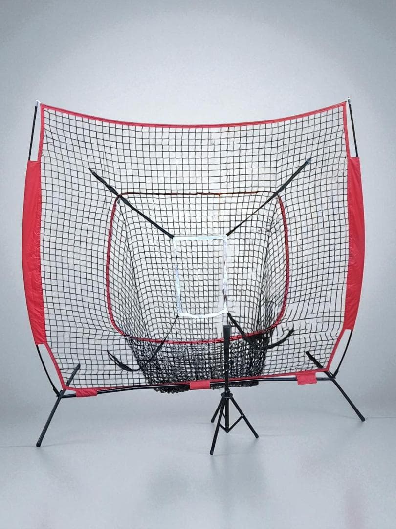 バッティングネット 大型 ティー付き ティーバッティング 野球 練習器具 ◇