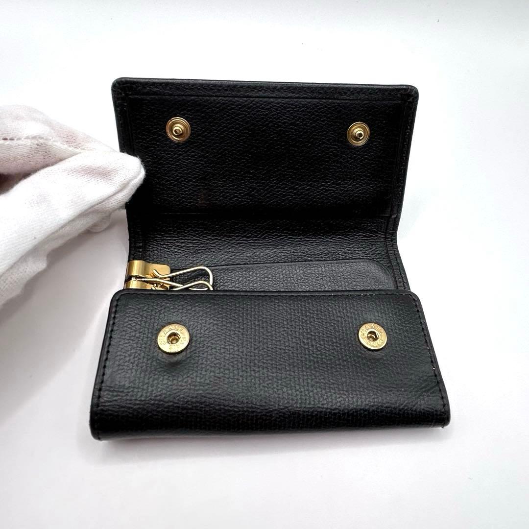 CHANEL シャネル キーケース 6連 ココマーク ロゴ ブラック レザー