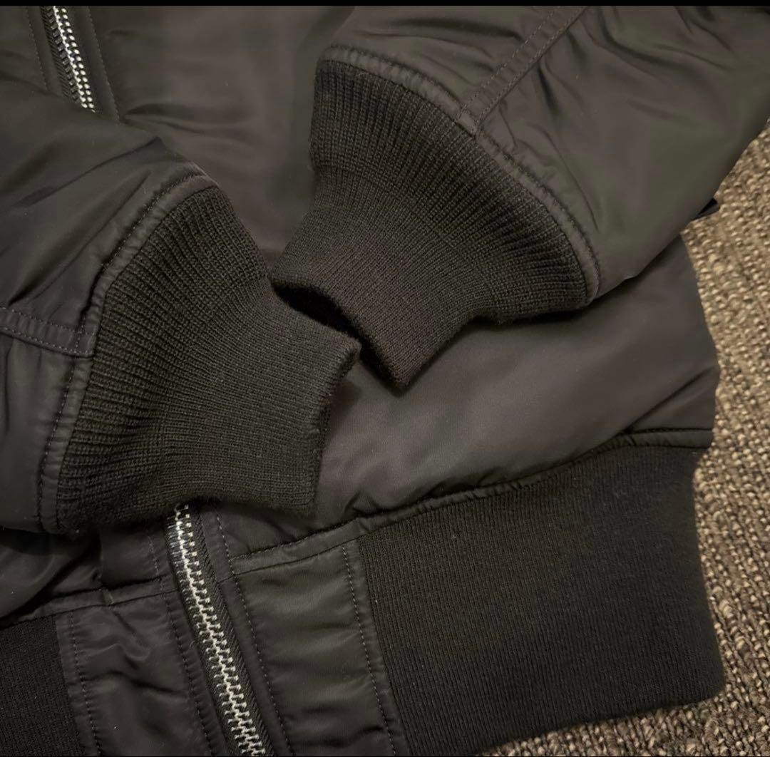 ALPHA アルファ　MA-1 ブラックジャケット オレンジ裏地　MA1