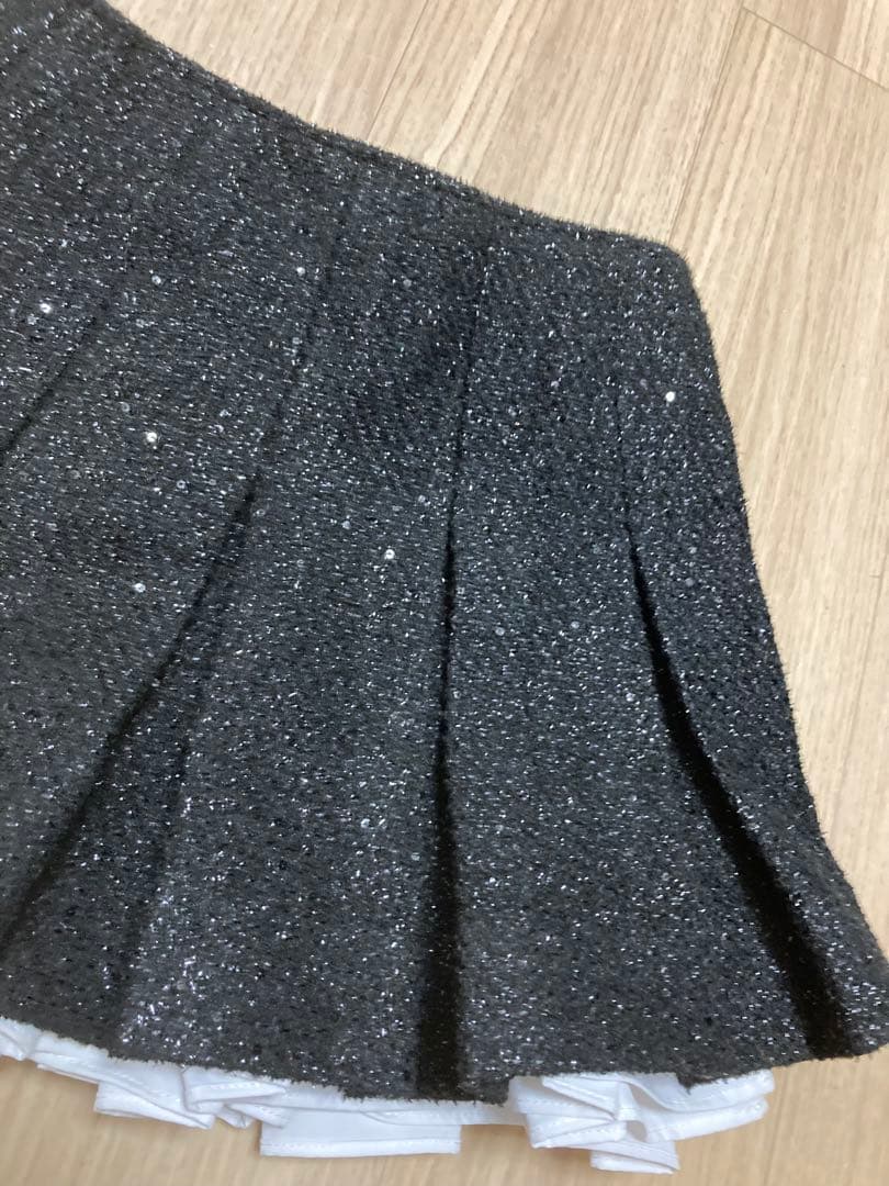 Darich ダーリッチ スパンコールツイードミニスカート ブラック M