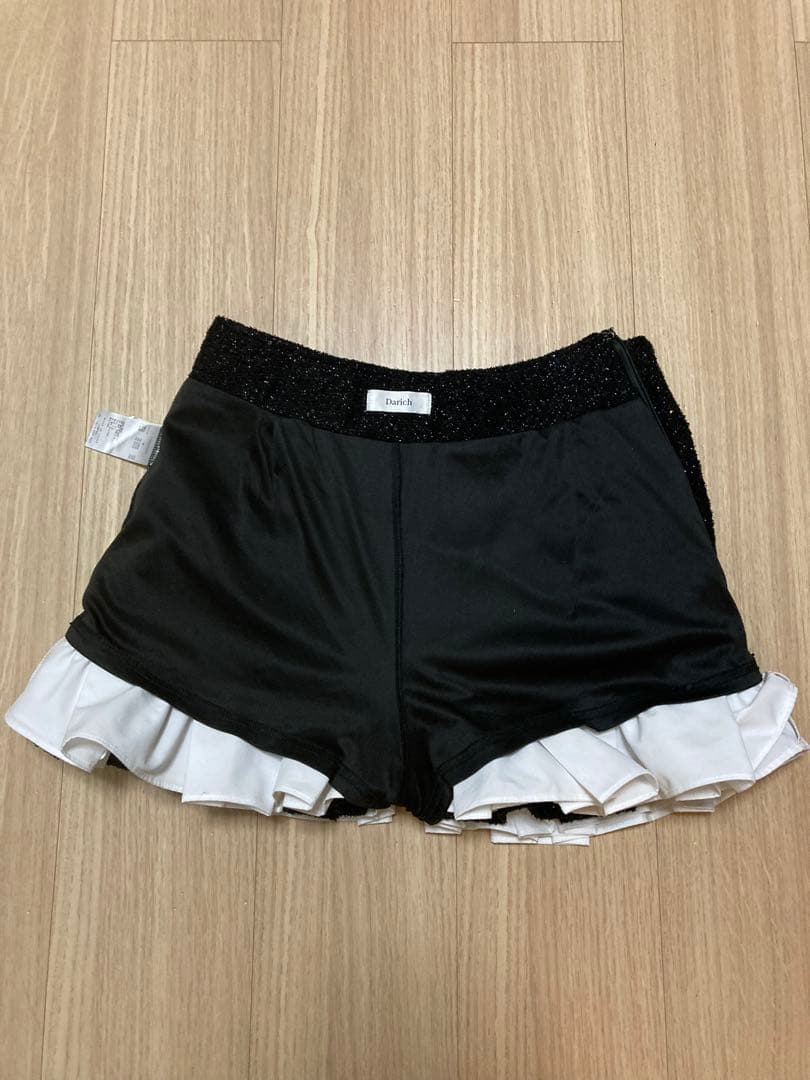 Darich ダーリッチ スパンコールツイードミニスカート ブラック M