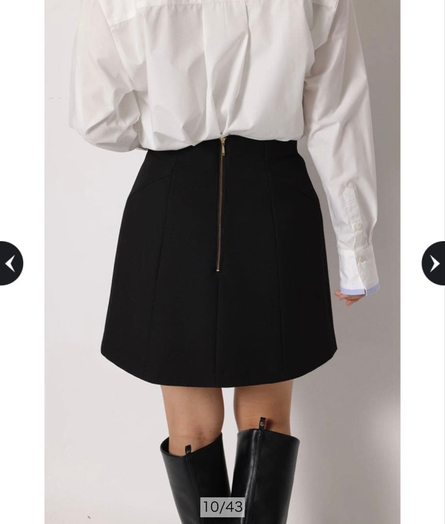 新品Apuweiser-riche バックジップフォルムミニスカート　裏地付き