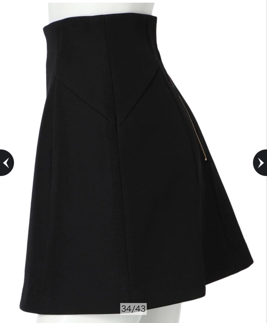 新品Apuweiser-riche バックジップフォルムミニスカート　裏地付き