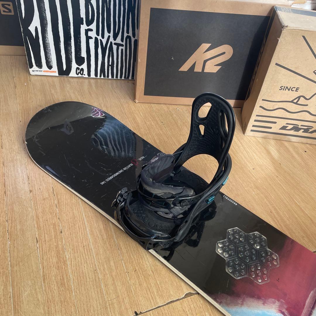 BURTON×FLUX　バートン　フラックスバインディング付スノーボードセット