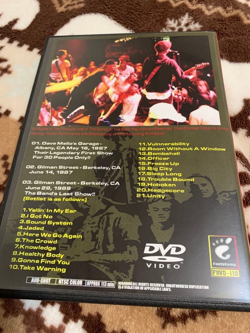 ミュージック OPERATION IVY DVD 1987-1989 live