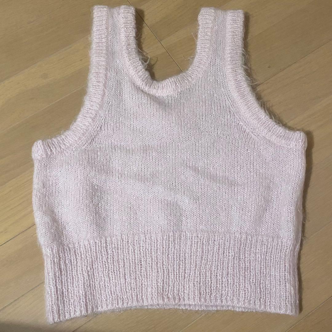 AURALEE ピンク ニットベスト サイズ0