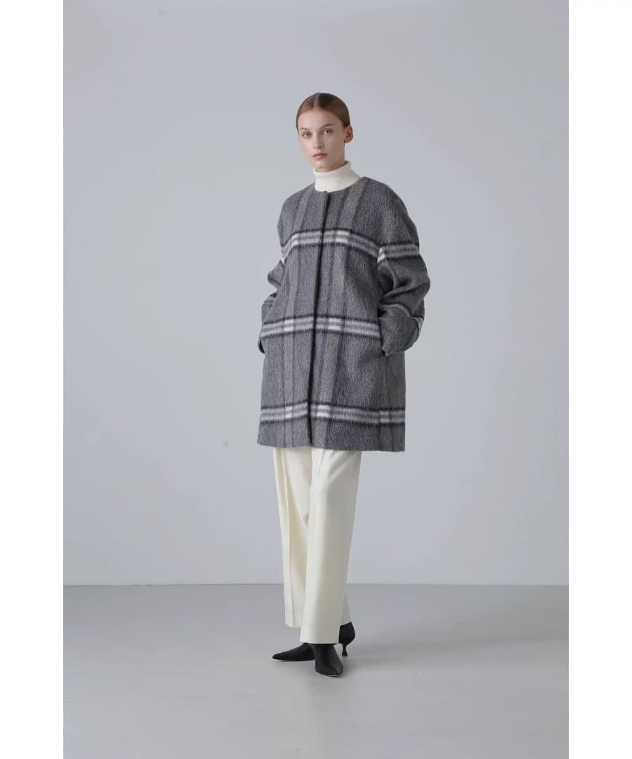 お値下げ★ADORE アルパカシャギーチェックコート