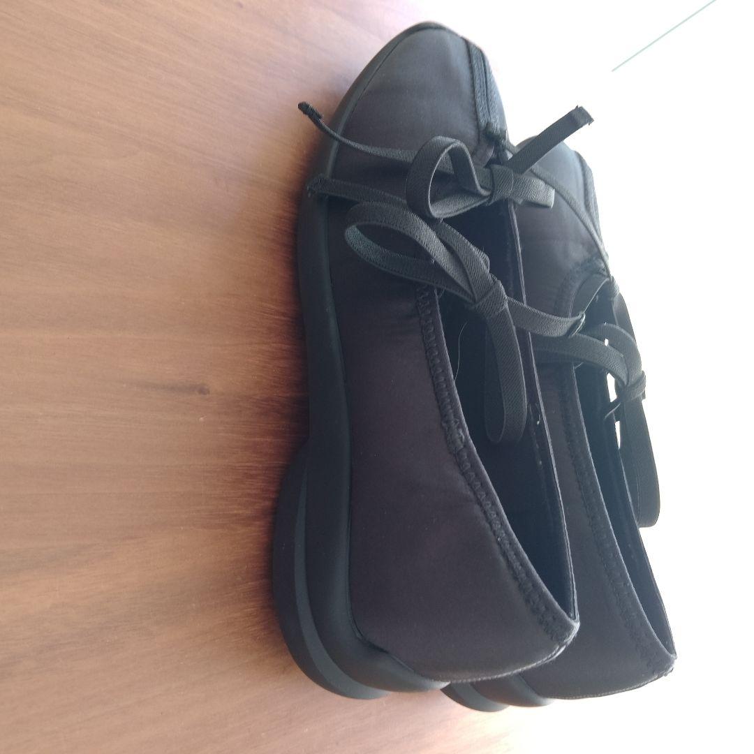 LETALON ブラック フラットシューズ スニーカーパンプス