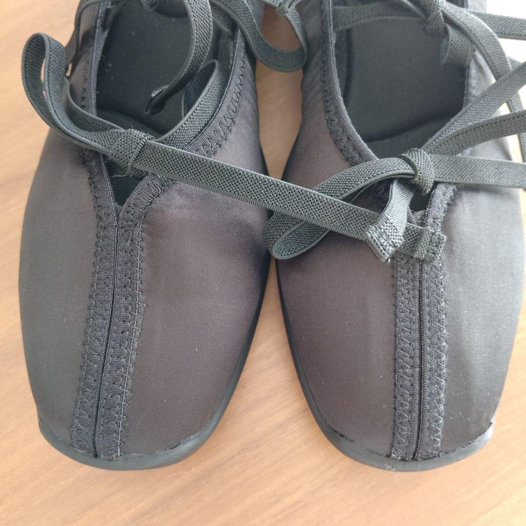 LETALON ブラック フラットシューズ スニーカーパンプス