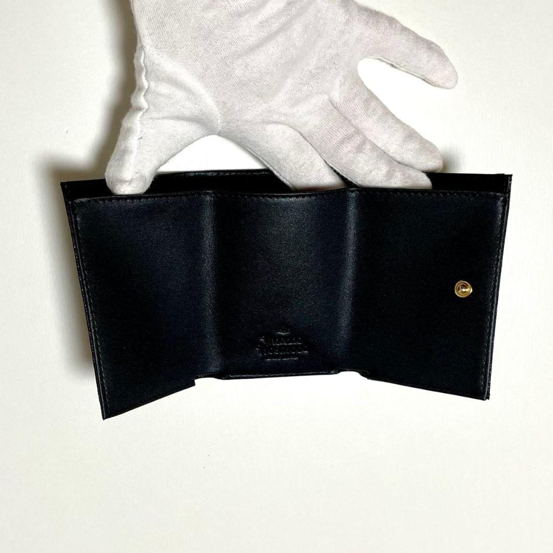Vivienne Westwood 三つ折りミニ財布　黒　165VW748