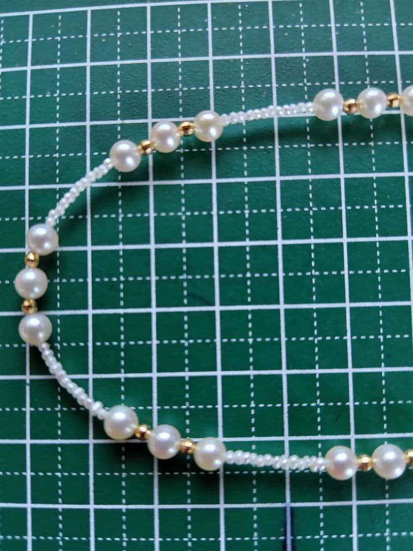 K18 アコヤ真珠ベビーパール、あこや砂芥子パールの、ネックレス