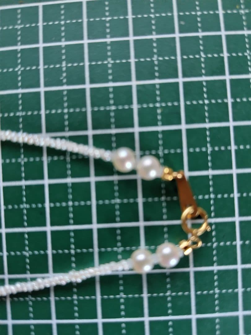 K18 アコヤ真珠ベビーパール、あこや砂芥子パールの、ネックレス