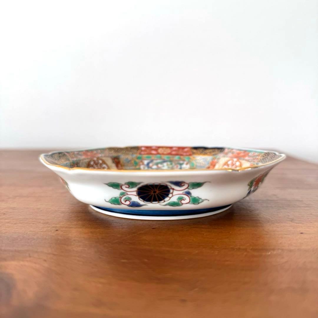 幸楽窯 錦色絵山水銘々皿 5枚組