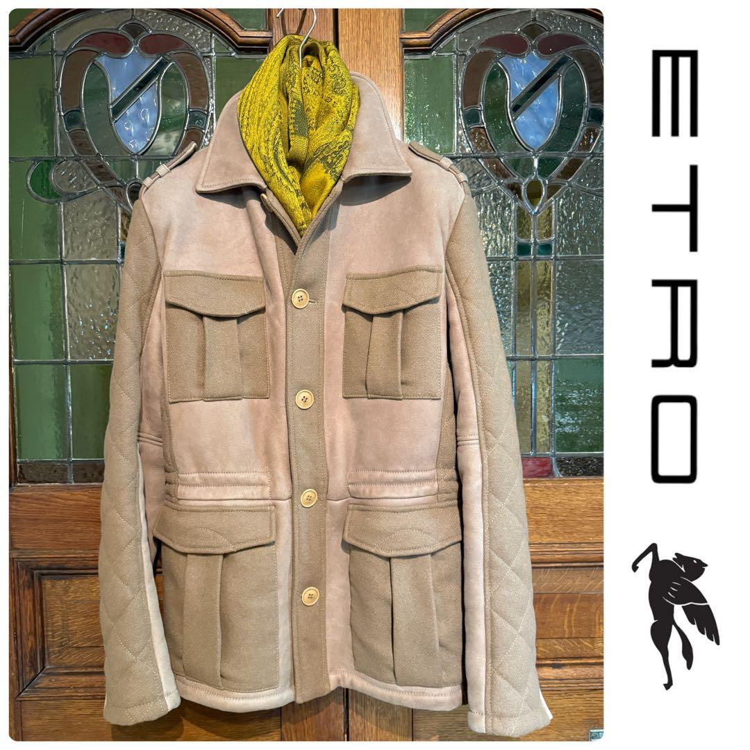 【Vintageclothes_Jin】ETRO エトロムートンコート M