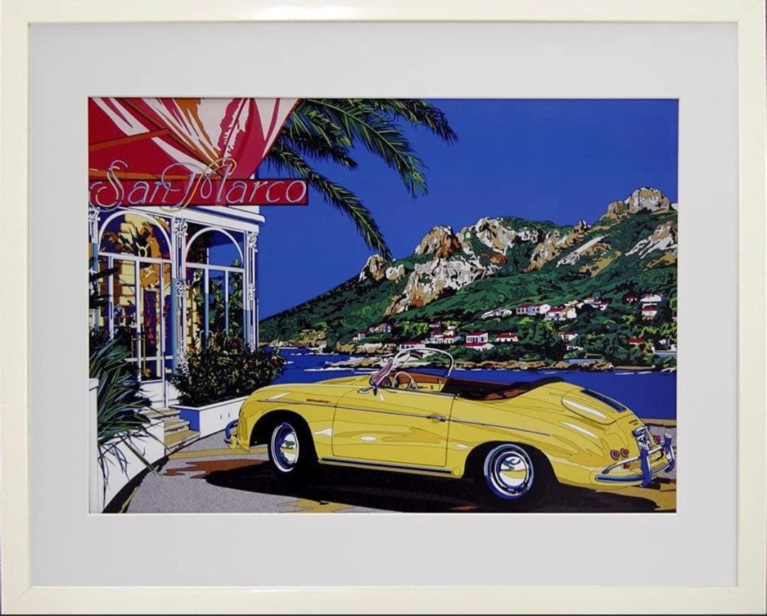 鈴木英人 絵画 現代アート 絵 インテリア コートダジュールの小高い丘 夏 海