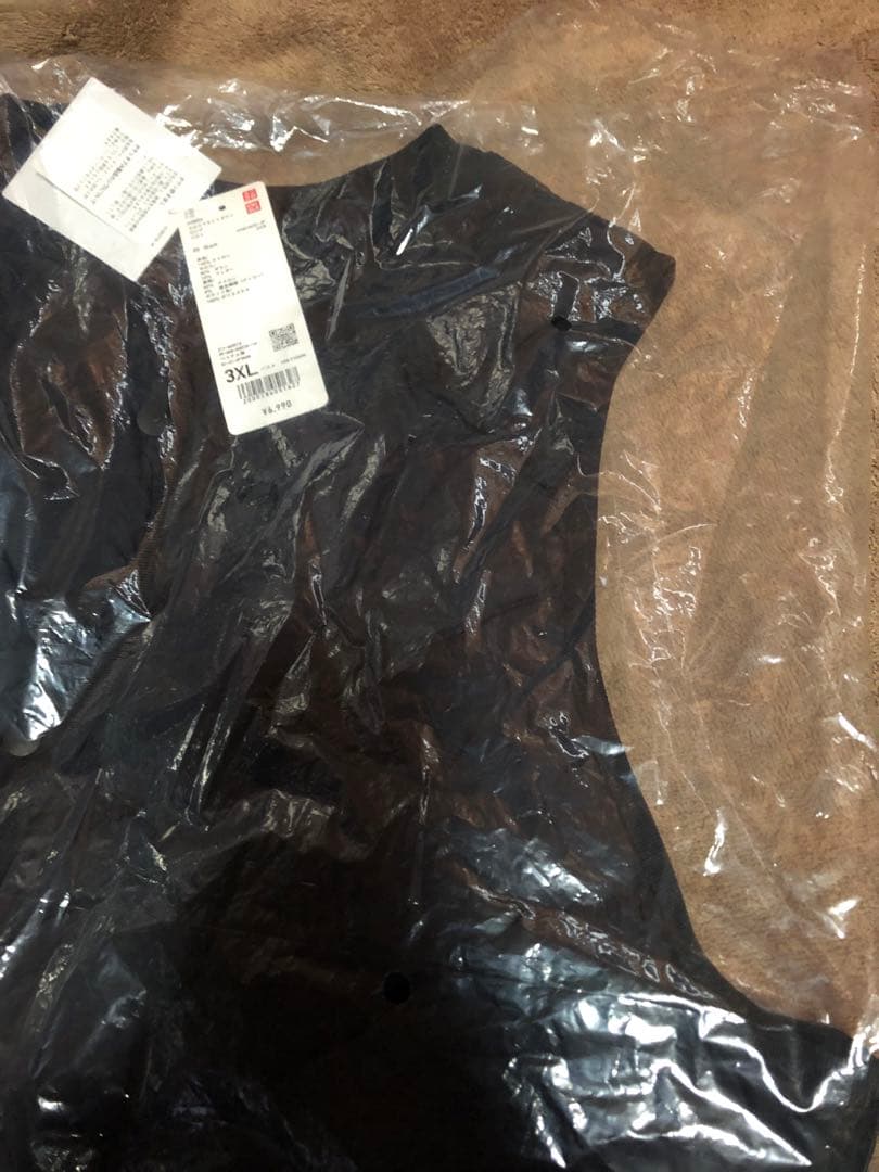 UNIQLO 3XL ウルトラライトダウン　ロングベスト　黒　ブラック