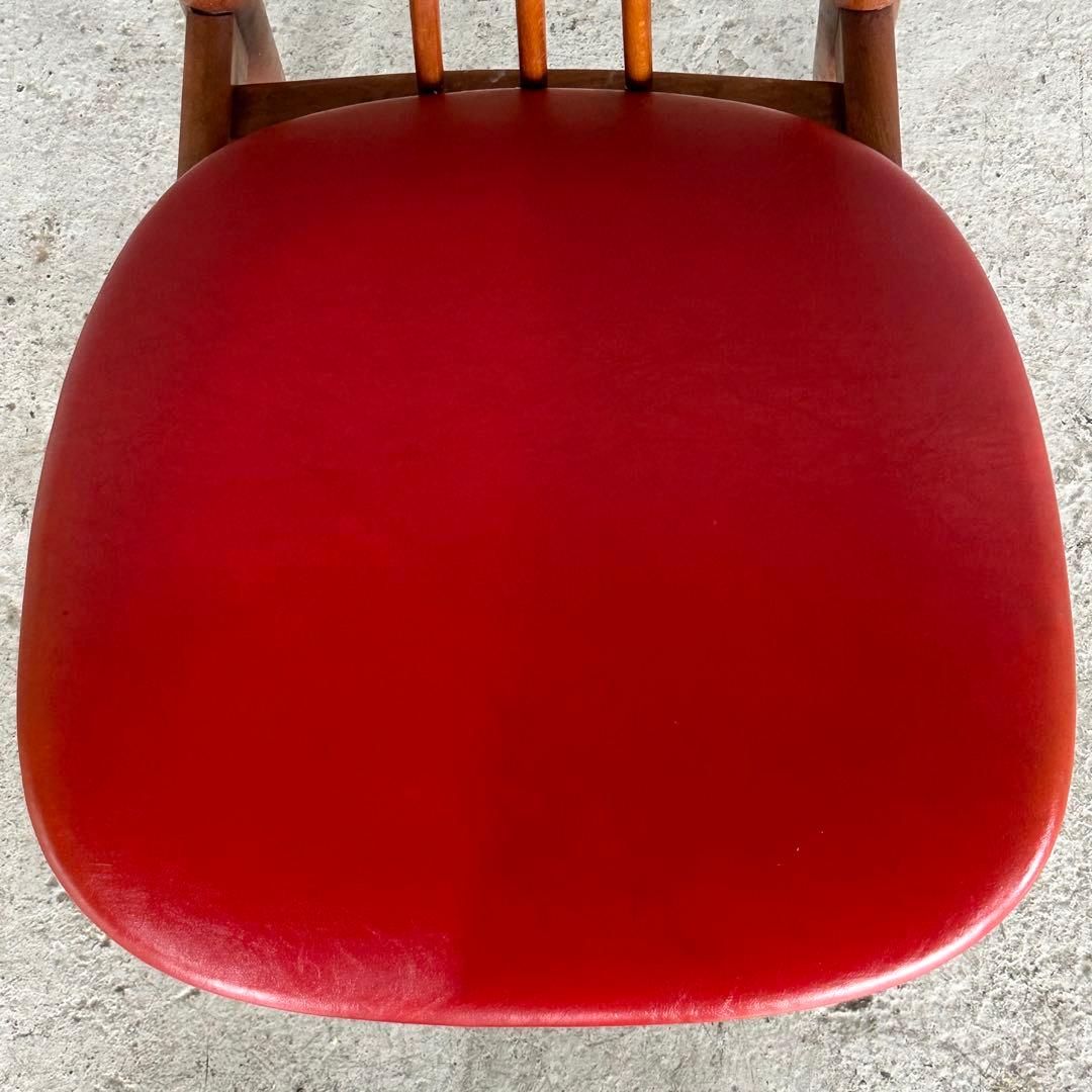 ✿1950s✿トーア TOA 昭和レトロ ダイニングチェア 赤座面 北欧スタイル