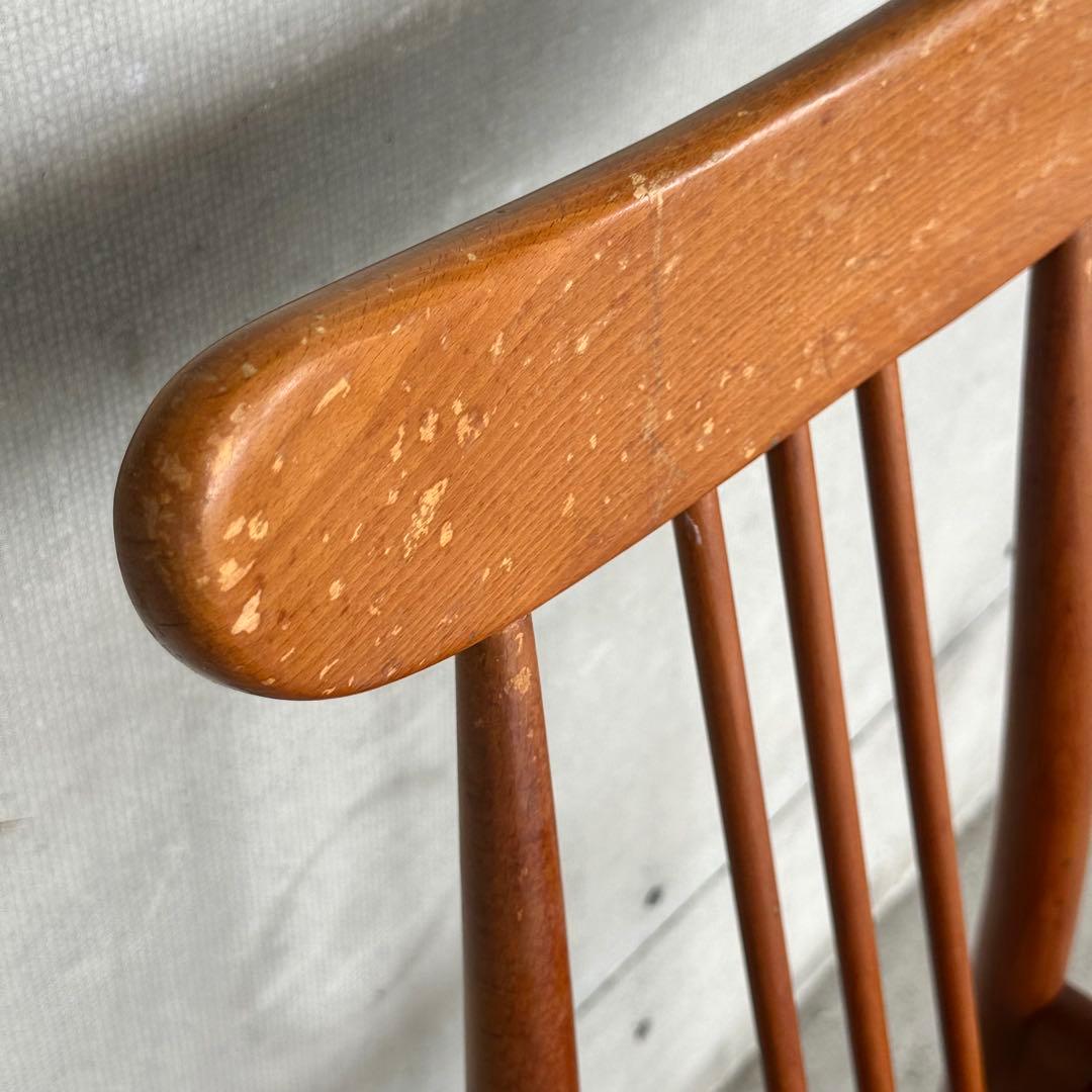 ✿1950s✿トーア TOA 昭和レトロ ダイニングチェア 赤座面 北欧スタイル