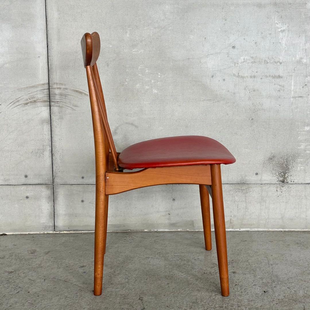 ✿1950s✿トーア TOA 昭和レトロ ダイニングチェア 赤座面 北欧スタイル