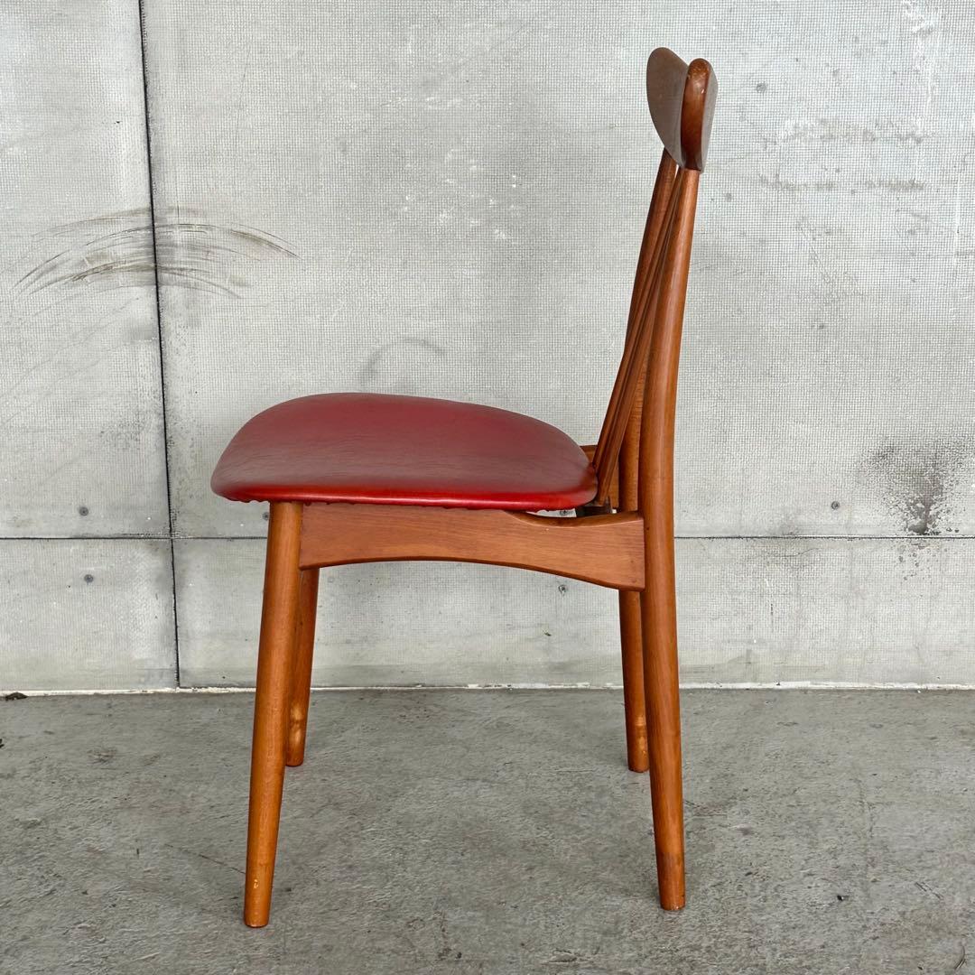 ✿1950s✿トーア TOA 昭和レトロ ダイニングチェア 赤座面 北欧スタイル