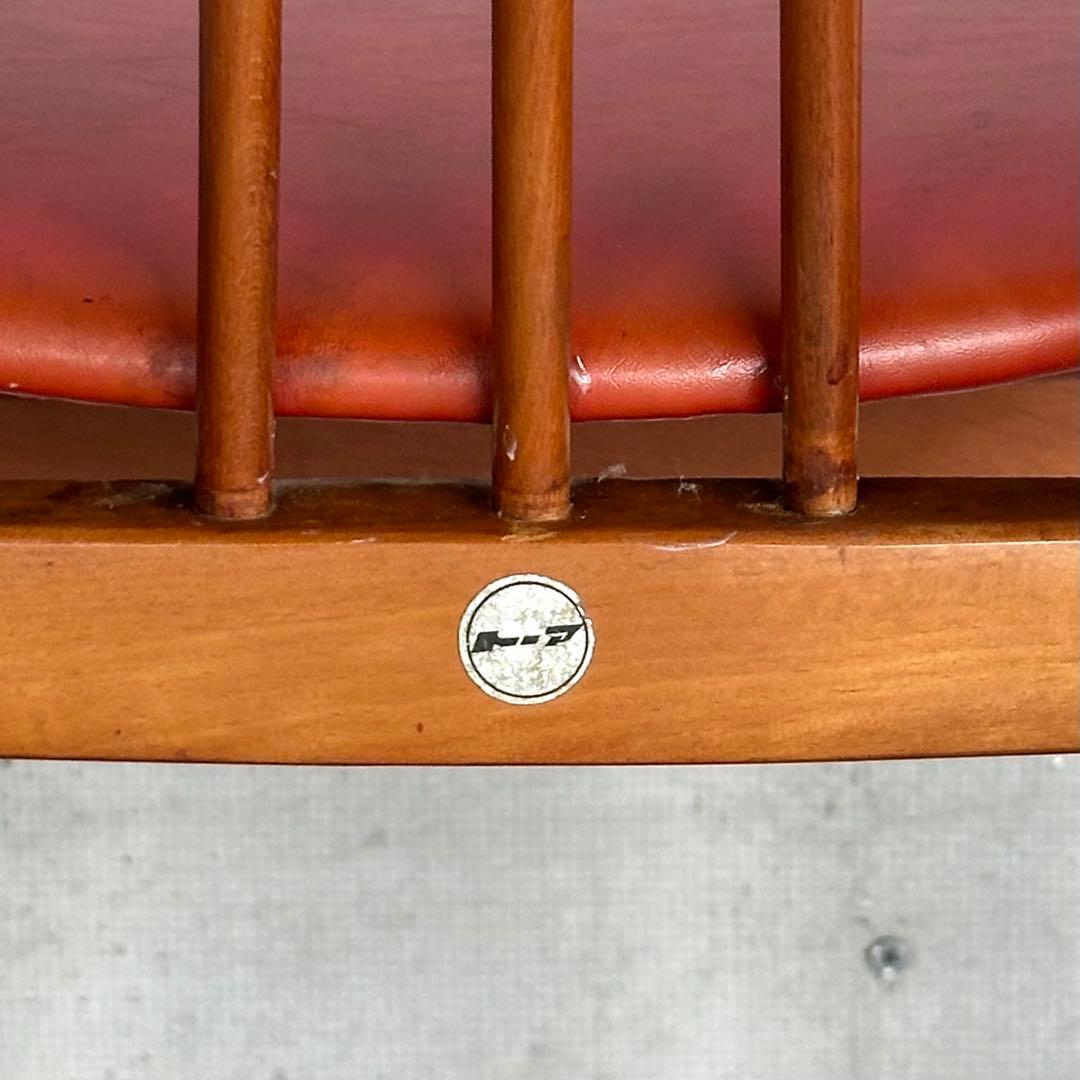 ✿1950s✿トーア TOA 昭和レトロ ダイニングチェア 赤座面 北欧スタイル