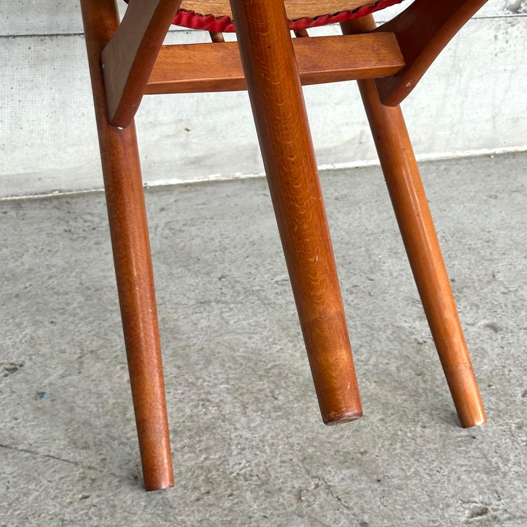 ✿1950s✿トーア TOA 昭和レトロ ダイニングチェア 赤座面 北欧スタイル