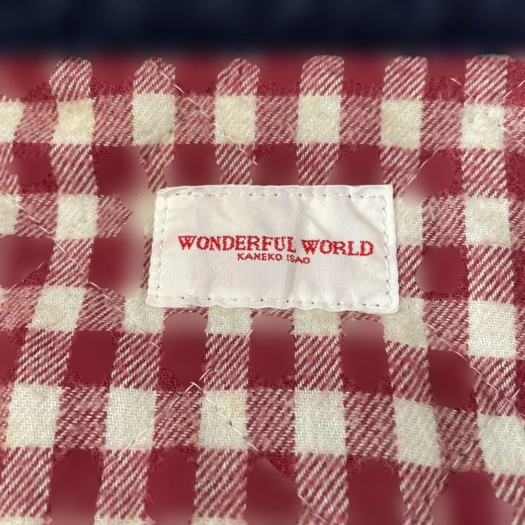 カネコイサオ　ワンダフルワールド　ワッペン付き　ブルゾン