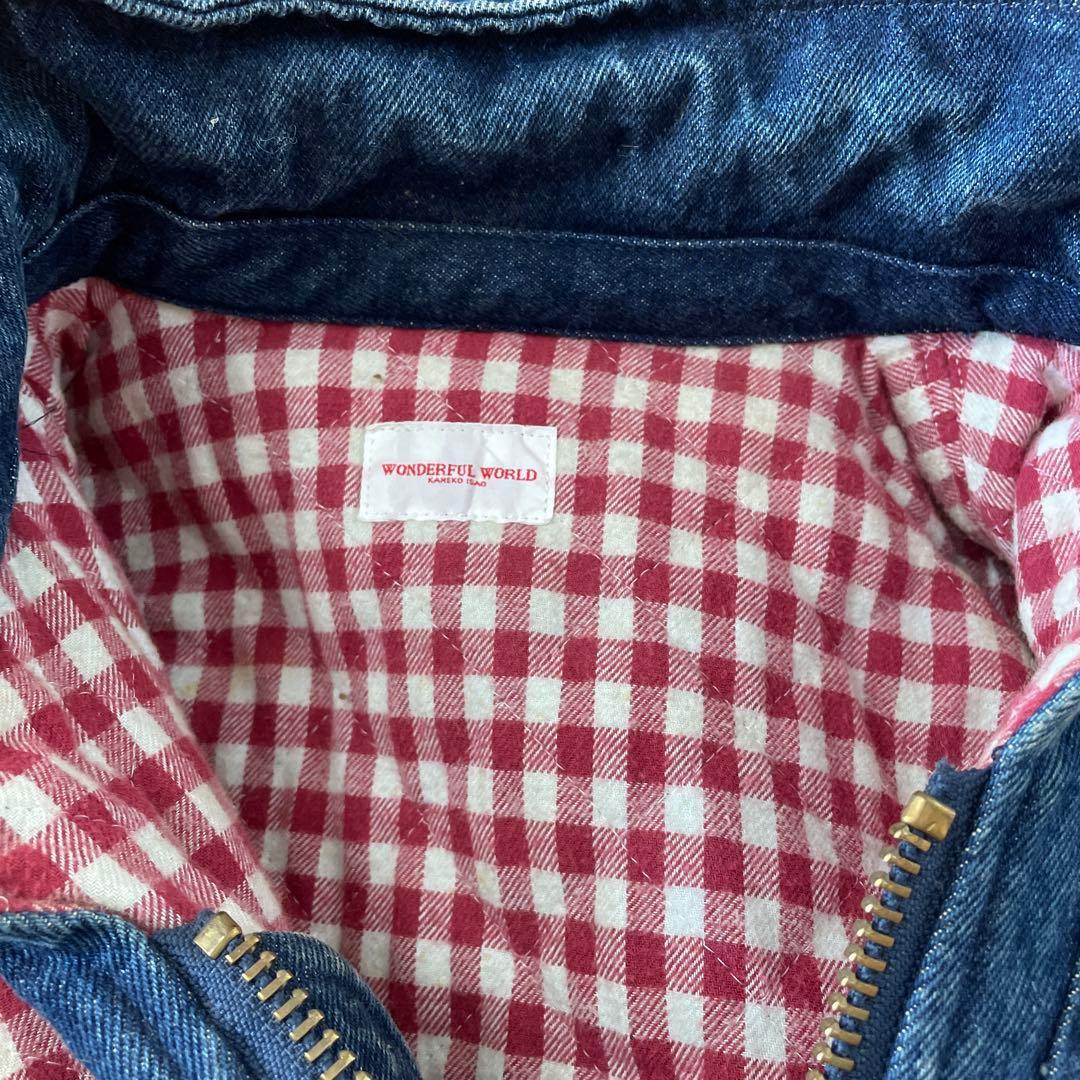 カネコイサオ　ワンダフルワールド　ワッペン付き　ブルゾン