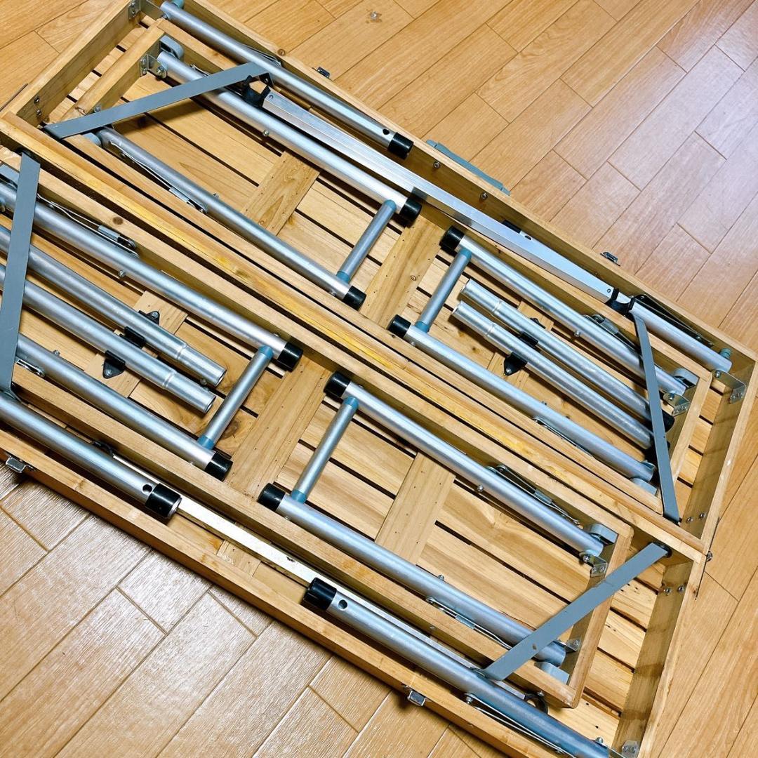 キャプテンスタッグ　アウトドア　折りたたみ　ベンチ テーブルセット　木製♪