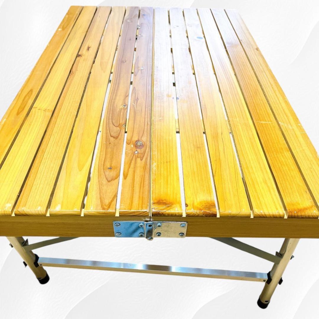 キャプテンスタッグ　アウトドア　折りたたみ　ベンチ テーブルセット　木製♪