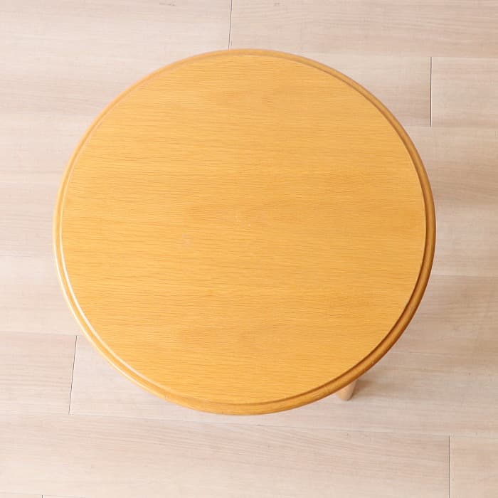 ヴィンテージ 天童木工 ラウンドテーブル 丸 サイドテーブル オーク材