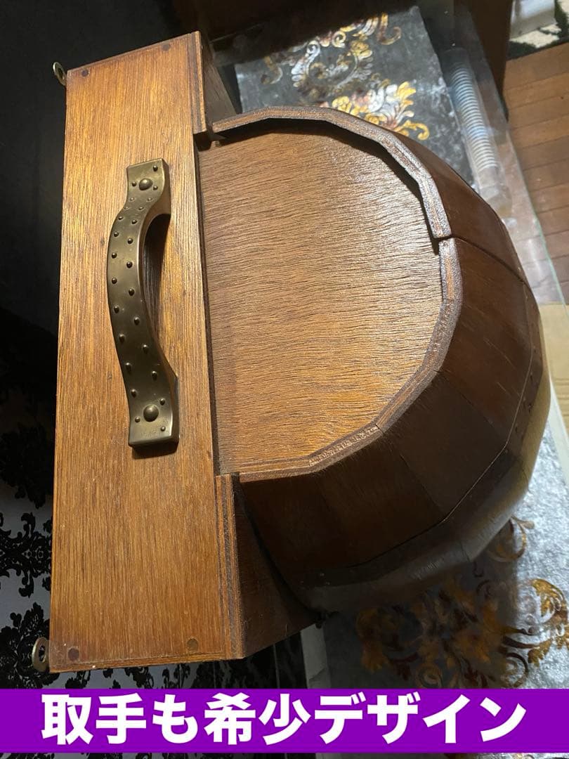 希少☆ヴィンテージ 樽型　扉 観音開きラック☆ブラウンカラー☆店舗什器☆送料込