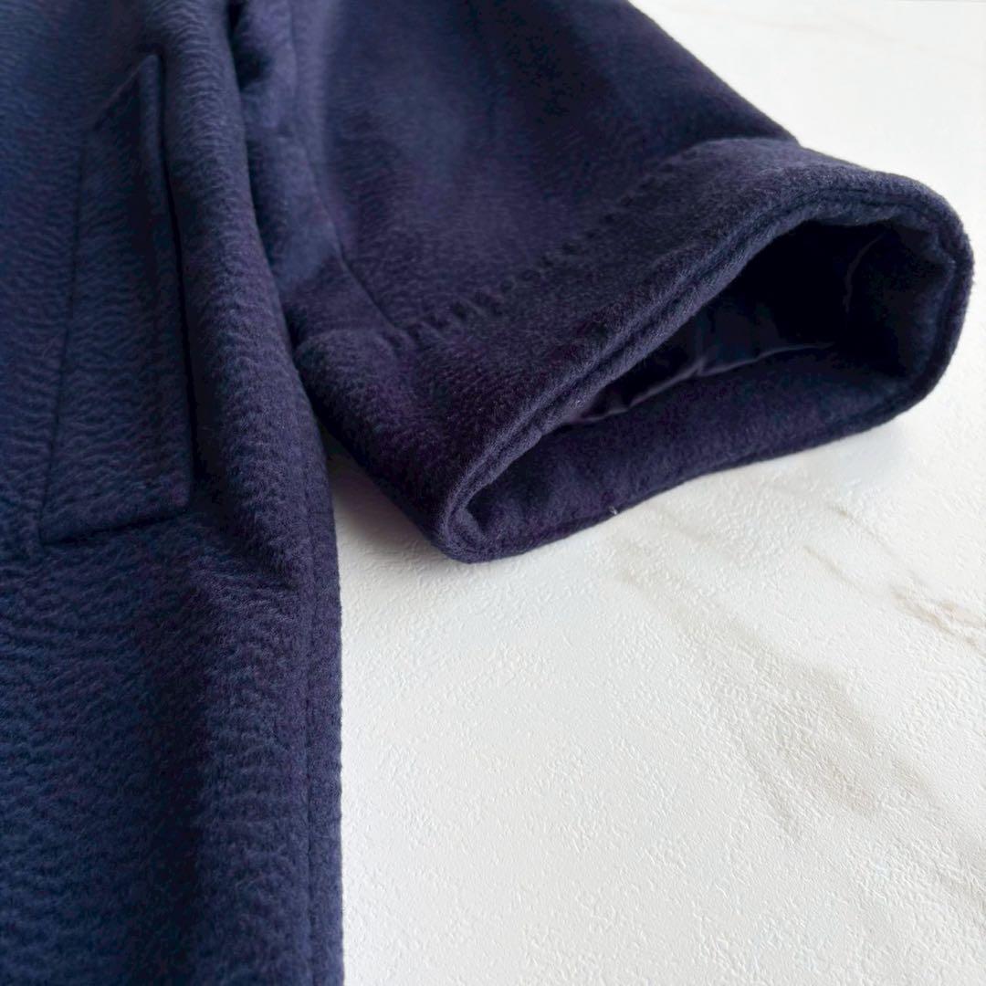 大きいサイズ13+◆美品 レリアン カシミヤ100 ロング チェスター コート