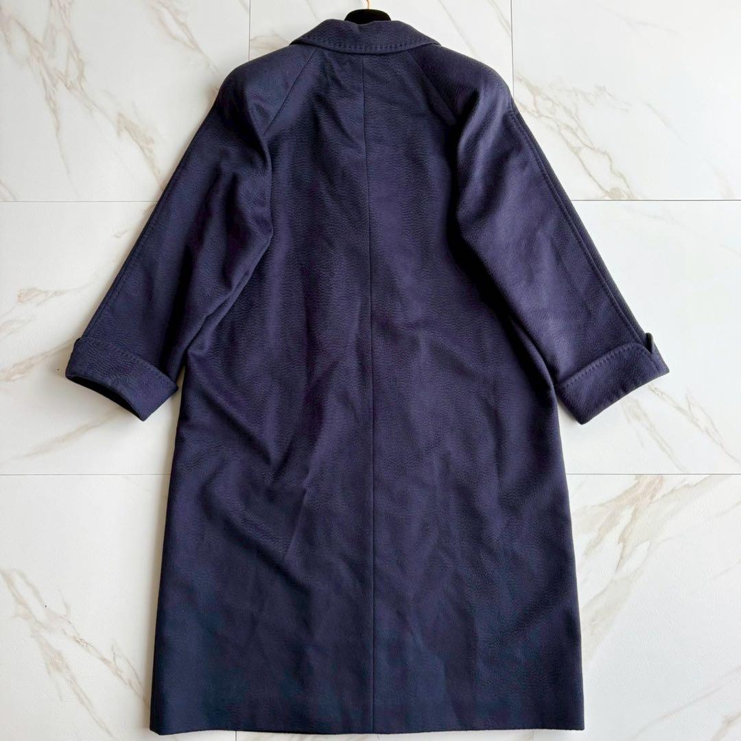 大きいサイズ13+◆美品 レリアン カシミヤ100 ロング チェスター コート